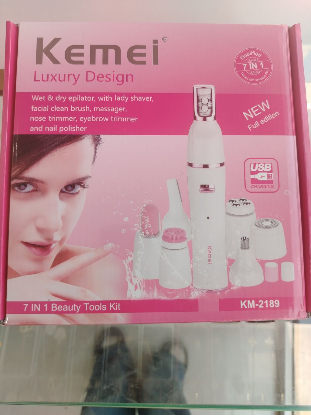Kemei KM-2189 – 7-in-1 çoxfunksiyalı gözəllik dəsti Xüsusiyyətlər — Kosmetik və parfüm dəstləri, Bakı (3)