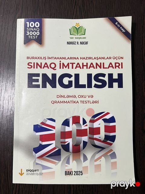 İngilis dili-100 sınaq Nərgiz Nəcəf, “NN Nəşrləri”), 6-cı nəşr
