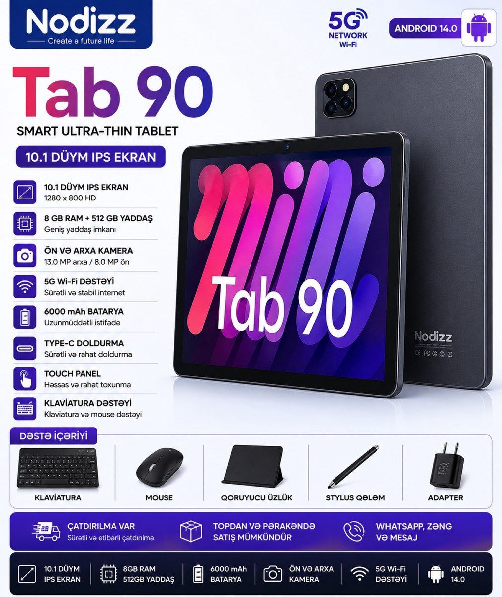 Planşet Nodizz Tab 90 — Elektronika, Bakı