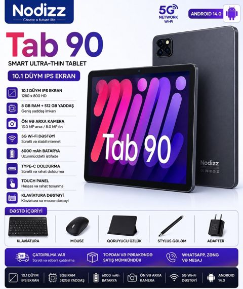 Planşet Nodizz Tab 90 — Bakı