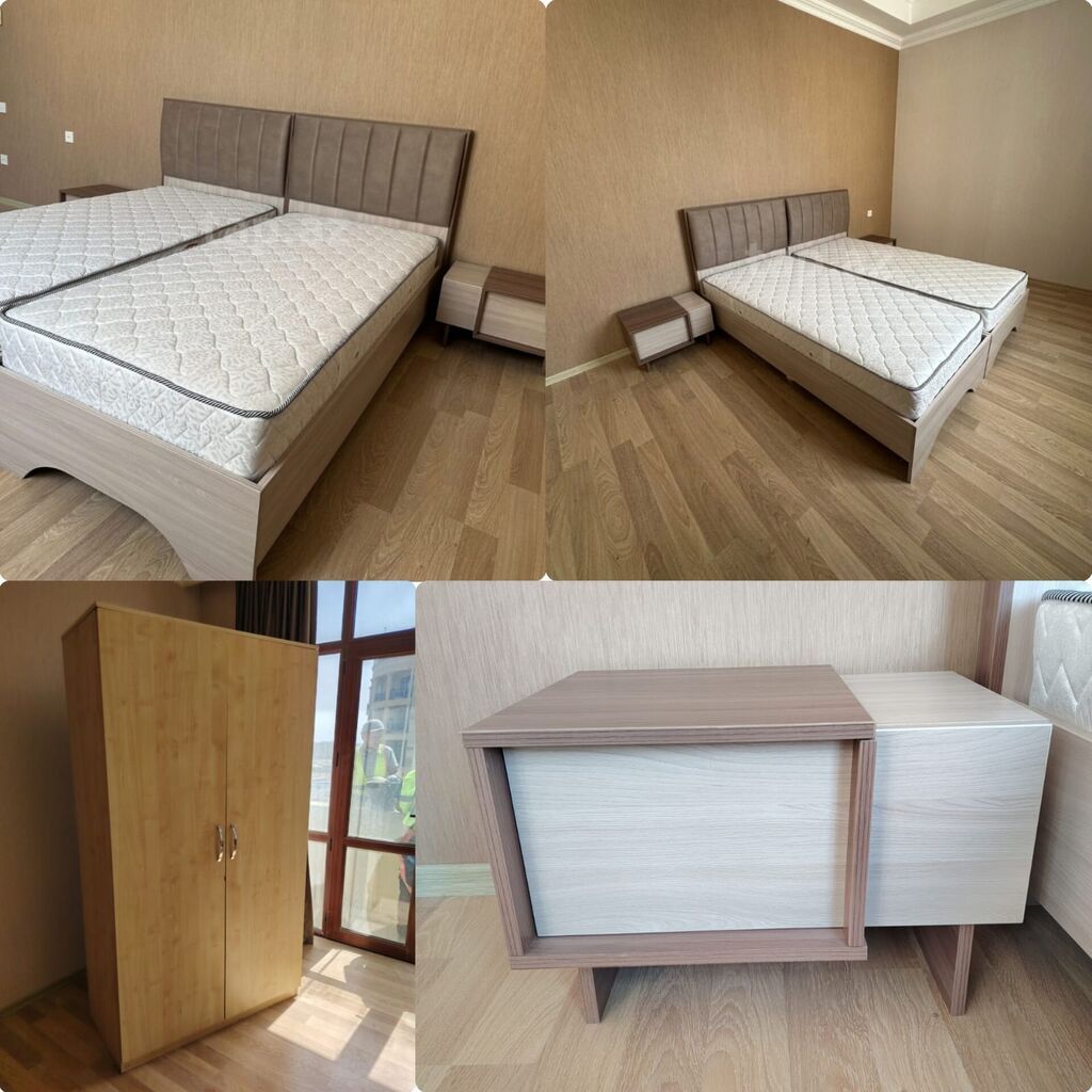 Oğlan və qız üçün, İşlənmiş, 2 təknəfərlik çarpayı, 2 tumba — Uşaq mebeli dəstləri, Digah