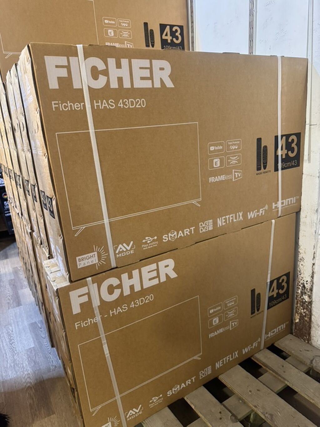 Fıcher smart televizorlar Ölçülər: - 32" (81 sm). 220 - 43" (109 sm) — Televizorlar, Bakı (3)