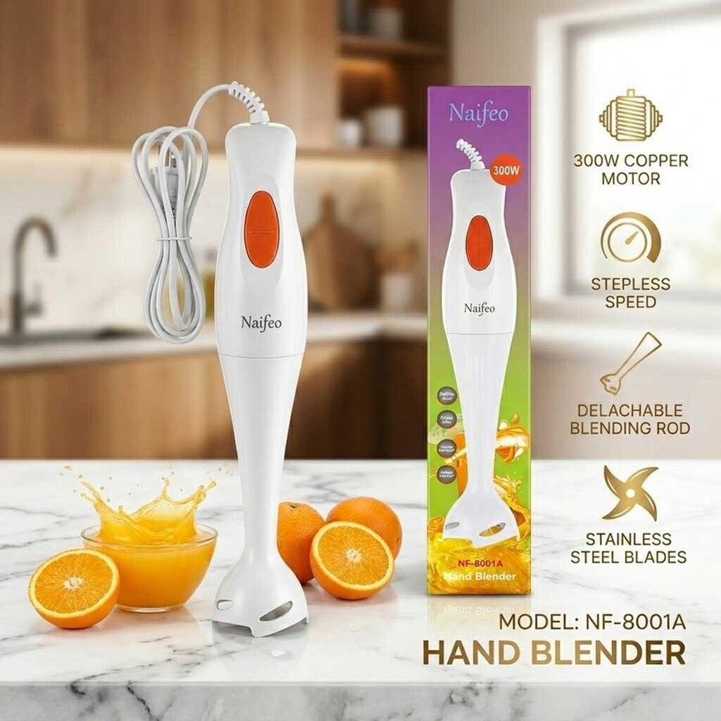 Naifeo NF-8001A əl blenderi - Güc: 300W - Mühərrik: mis sarğılı — Blenderlər, xırdalayanlar və mikserlər, Digah (2)