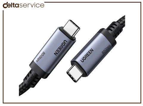 Ugreen Thunderbolt 4 USB C to USB C Cable 240W 80Gbps (1 Metr) 16K Display L706 65383 — Bakı