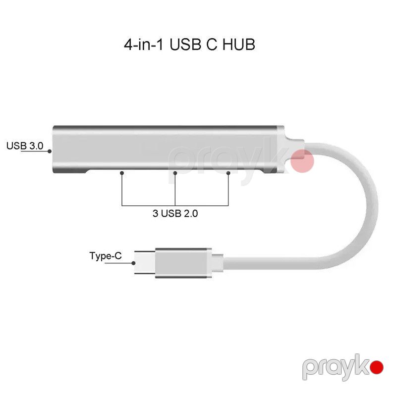 4 port Type-c hub — Periferik cihazlar, Bakı (6)