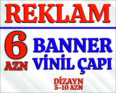 Reklam, vinil və banner çapı xidməti — Bakı