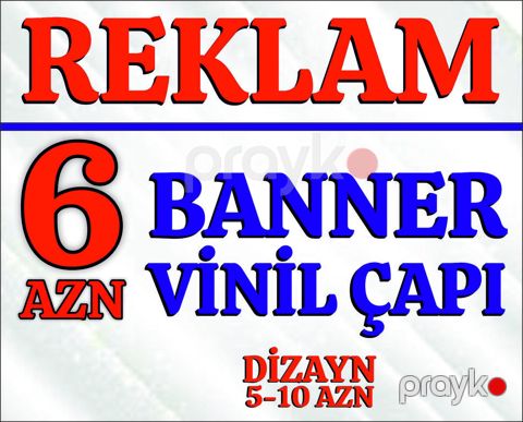 Reklam, vinil və banner çapı xidməti — Bakı