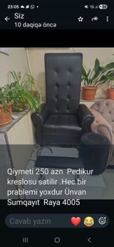 Pedikür kreslosu və aksesuarları - Yüksək arxalı, düyməli dizayna — 2-ci əl əşyalar