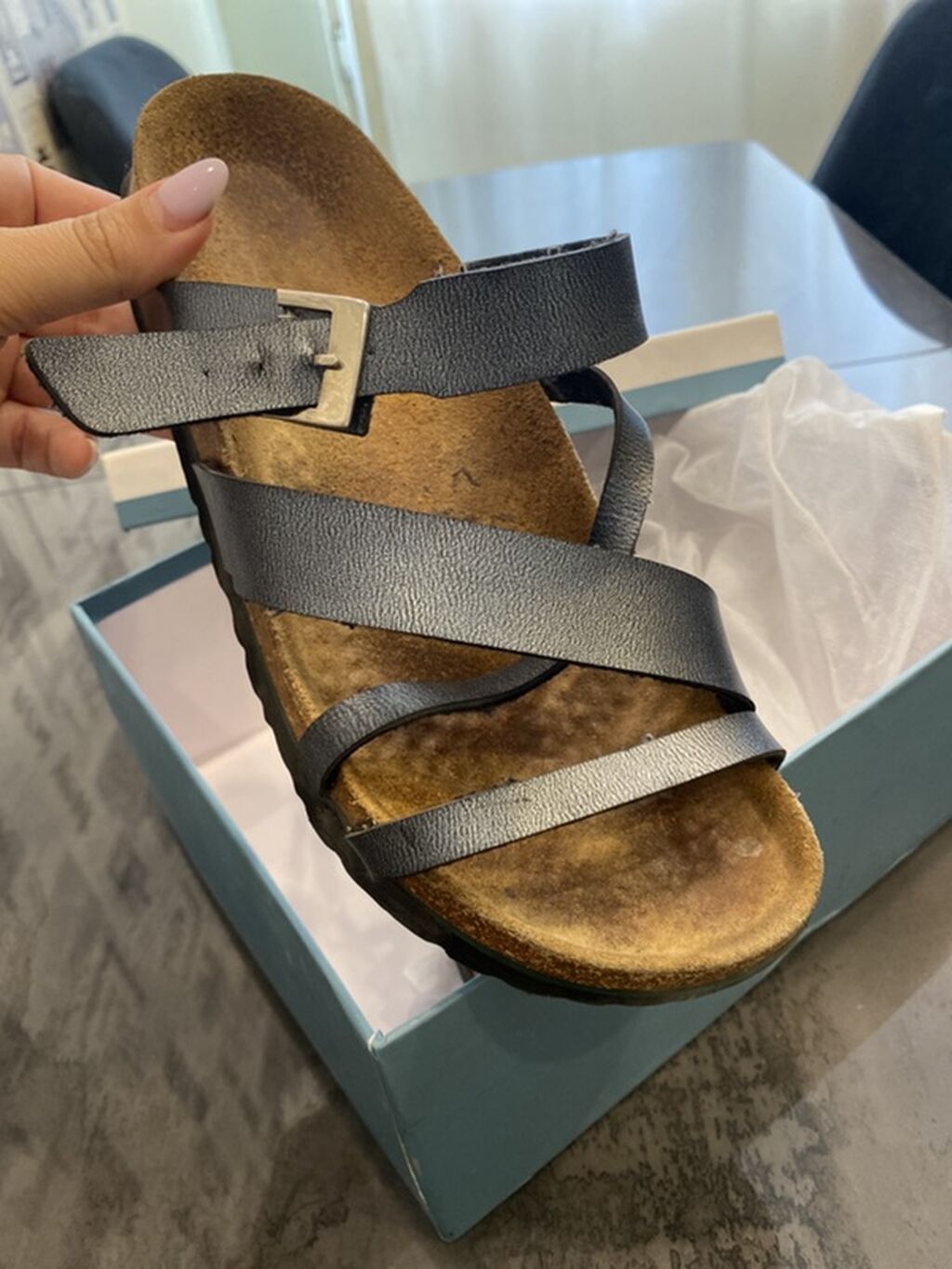 Ölçü: 38, rəng - Boz, Yeni — Sandal, Bakı (3)