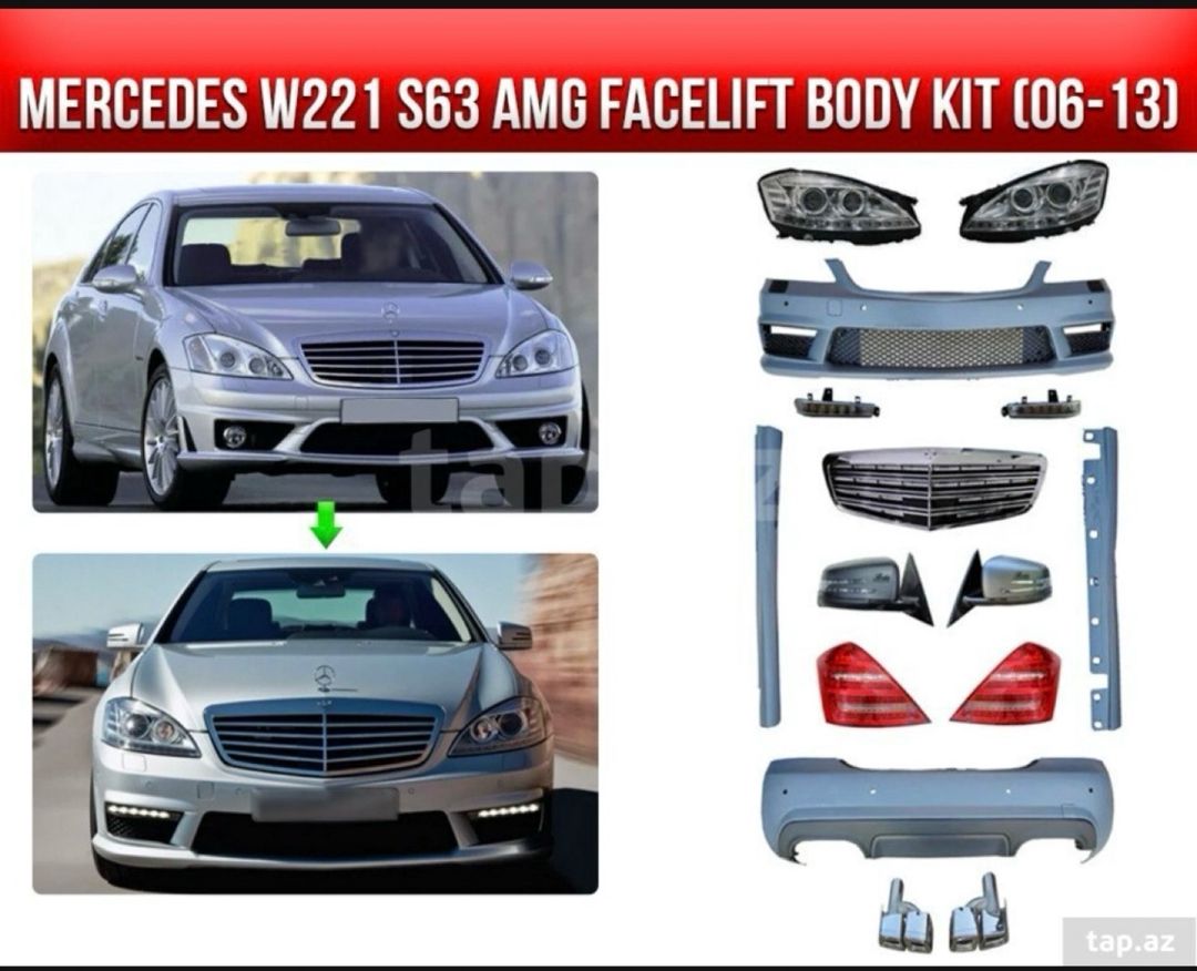 "Mercedes" body kitlər — Ehtiyat hissələri və aksesuarlar, Bakı (8)