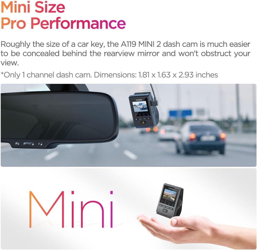 Videoqeydiyyatçı 2K "Dash Cam A119 Mini 2" — Ehtiyat hissələri və aksesuarlar, Bakı (4)