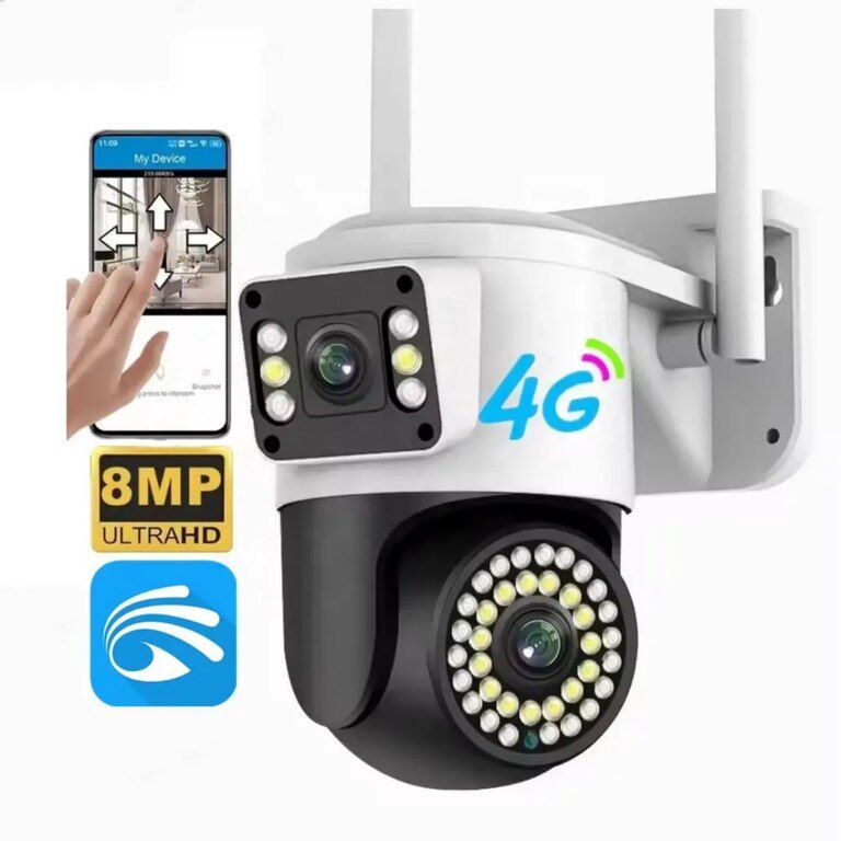 4G sim kartlı PTZ 2 kamera 360° 8mp/4K+64GB — Təhlükəsizlik sistemləri, Bakı (9)