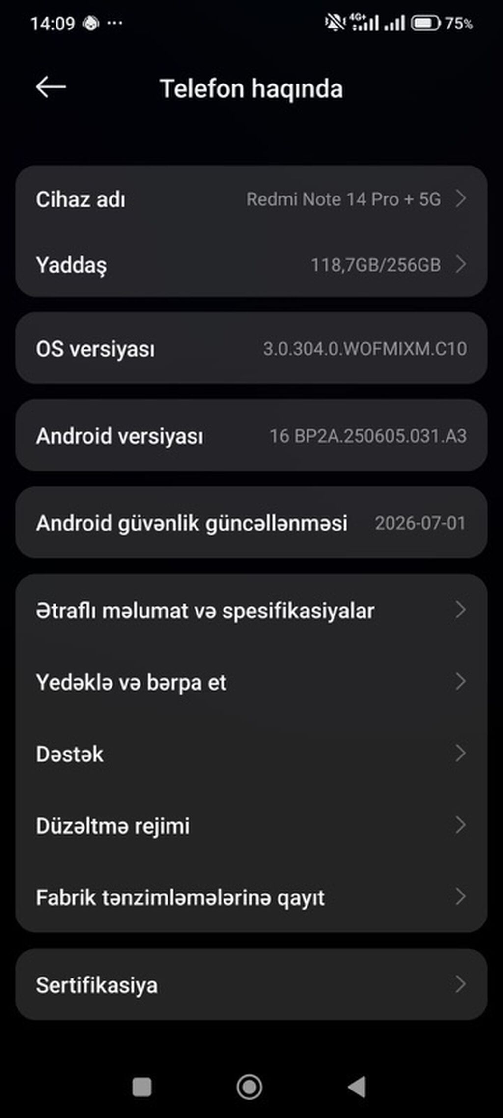 Xiaomi 14T Pro, 256 GB, rəng - Qara, Zəmanət, Barmaq izi, İki sim kartlı — Xiaomi, Şirvan (2)