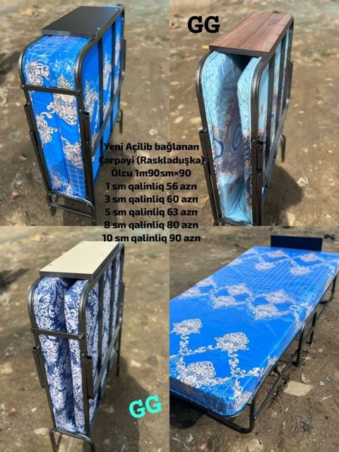 Açılıb-bağlanan çarpayı (raskladuşka) Ölçü: 1 m 90 sm 90 sm - 1 sm — Bakı