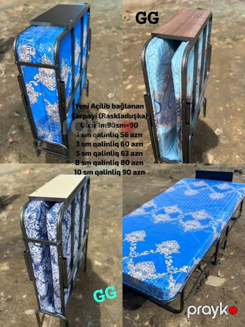 Açılıb-bağlanan çarpayı (raskladuşka) Ölçü: 1 m 90 sm 90 sm - 1 sm — Bakı