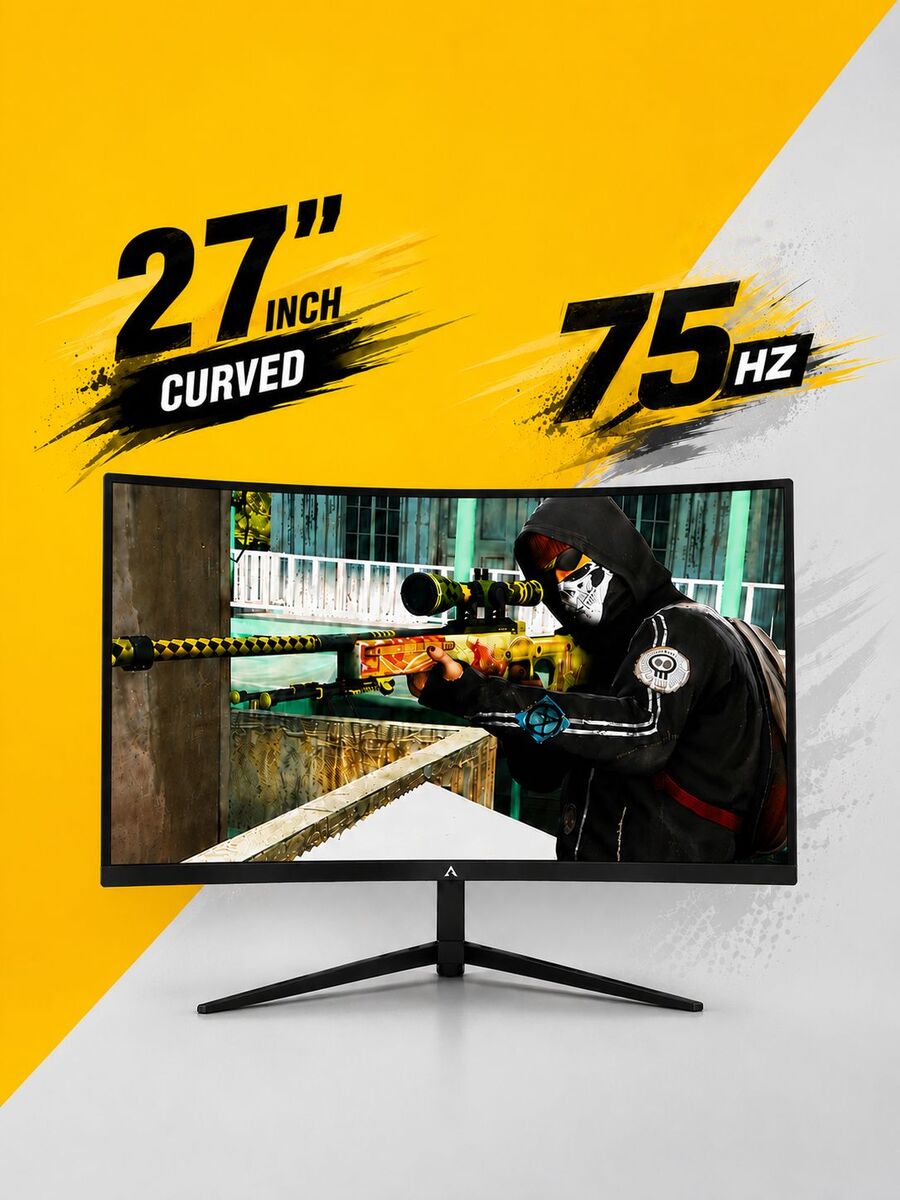 Monitor LED "Alfa, Curved 75Hz 27 Inch" — Elektronika, Bakı