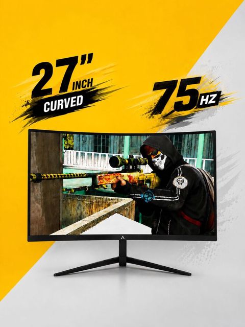 Monitor LED "Alfa, Curved 75Hz 27 Inch" — Bakı