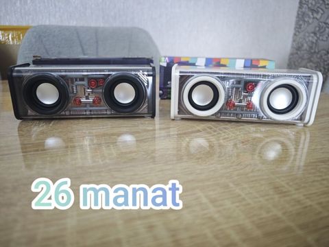 Bluetooth akustika və qulaqlıq seçimi - İki dinamikli şəffaf korpuslu — Bakı