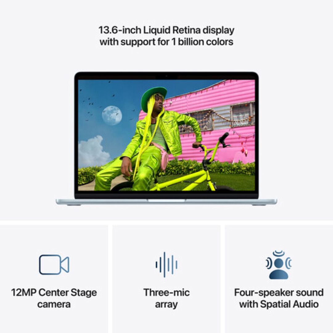 Noutbuk Apple 13" MacBook Air (M5, Sky Blue) — Noutbuklar, Bakı (5)