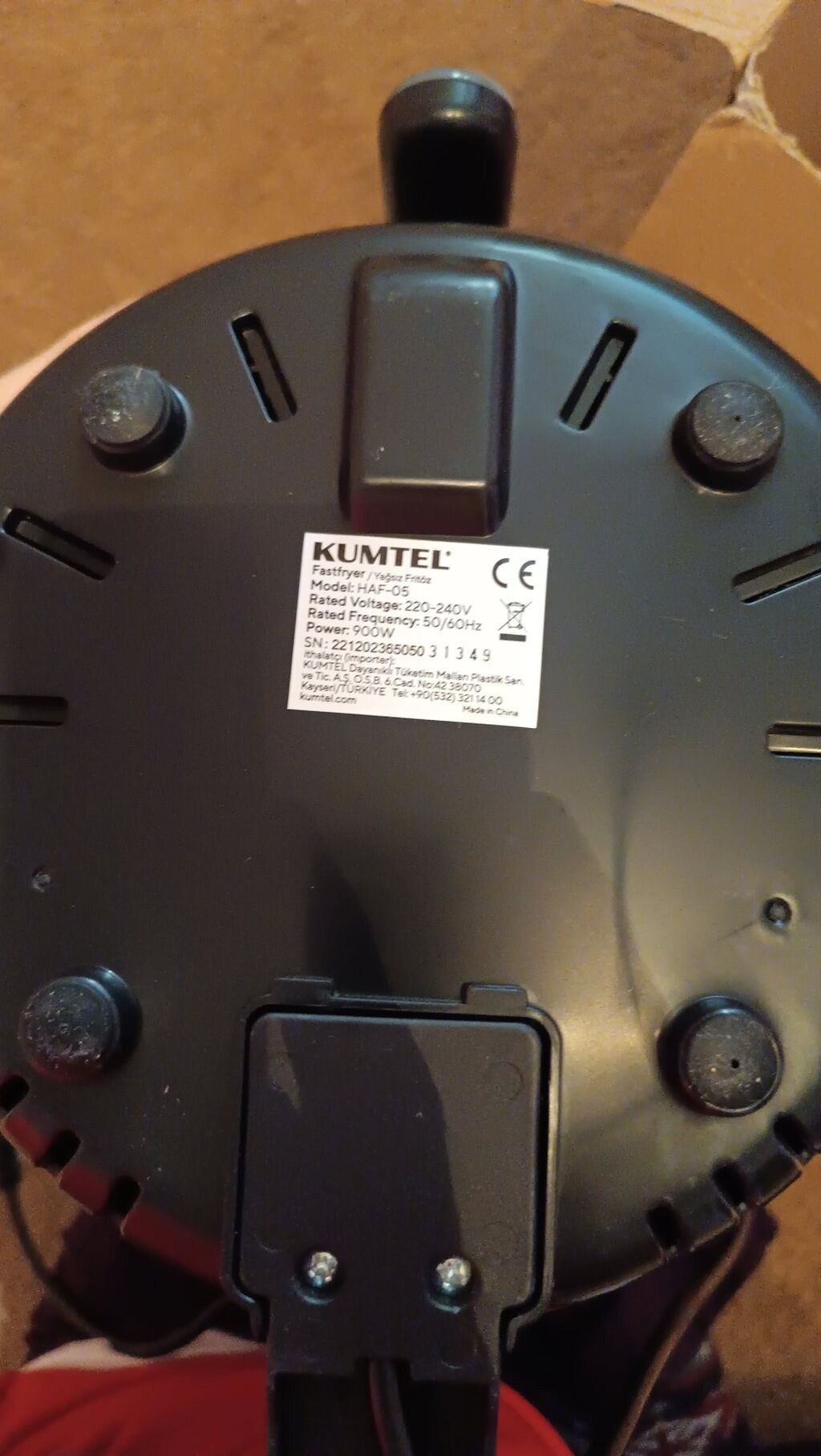 Kumtel FastFryer hava fritözü (model HAF-05) - Güc: 900W — Frilyör, Şirvan (2)