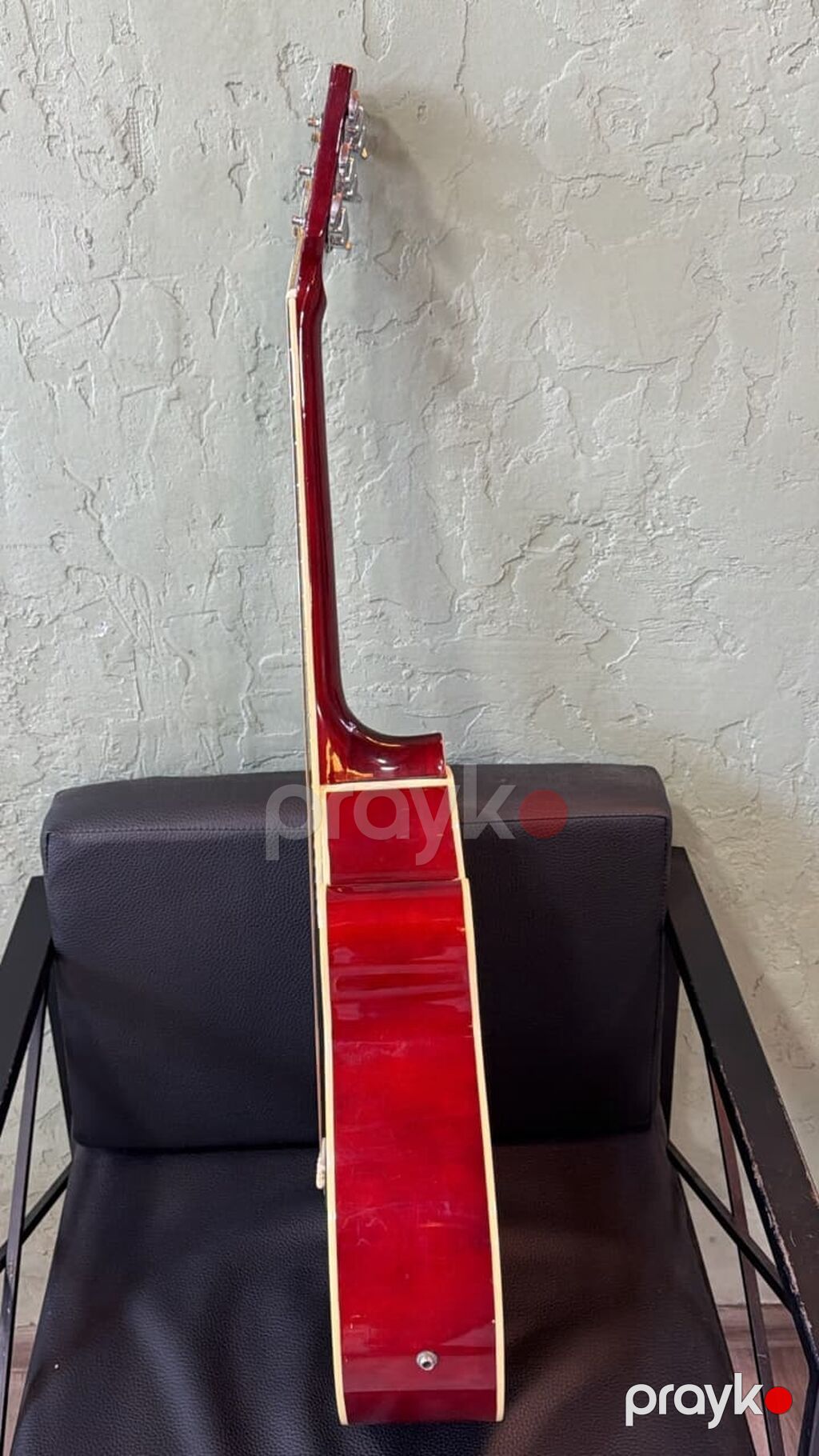 Elektro-akustik gitara – H.J.H brendi, qırmızı-bordo sunburst korpus — Gitarlar və digər simli alətlər, Sumqayıt (3)