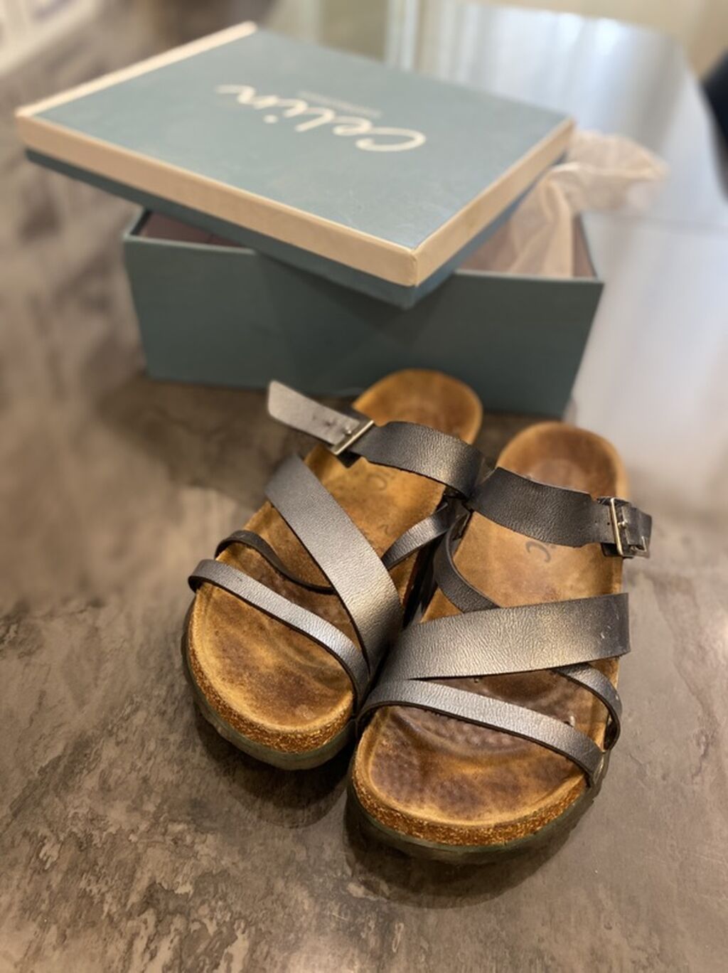 Ölçü: 38, rəng - Boz, Yeni — Sandal, Bakı (5)