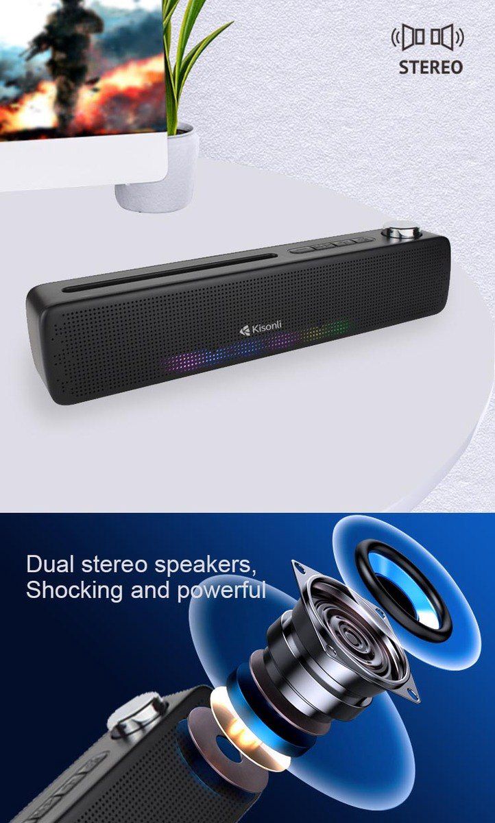 Dinamik RGB Bluetooth "Kisonli LED-905" — Səs texnikası, Bakı (6)