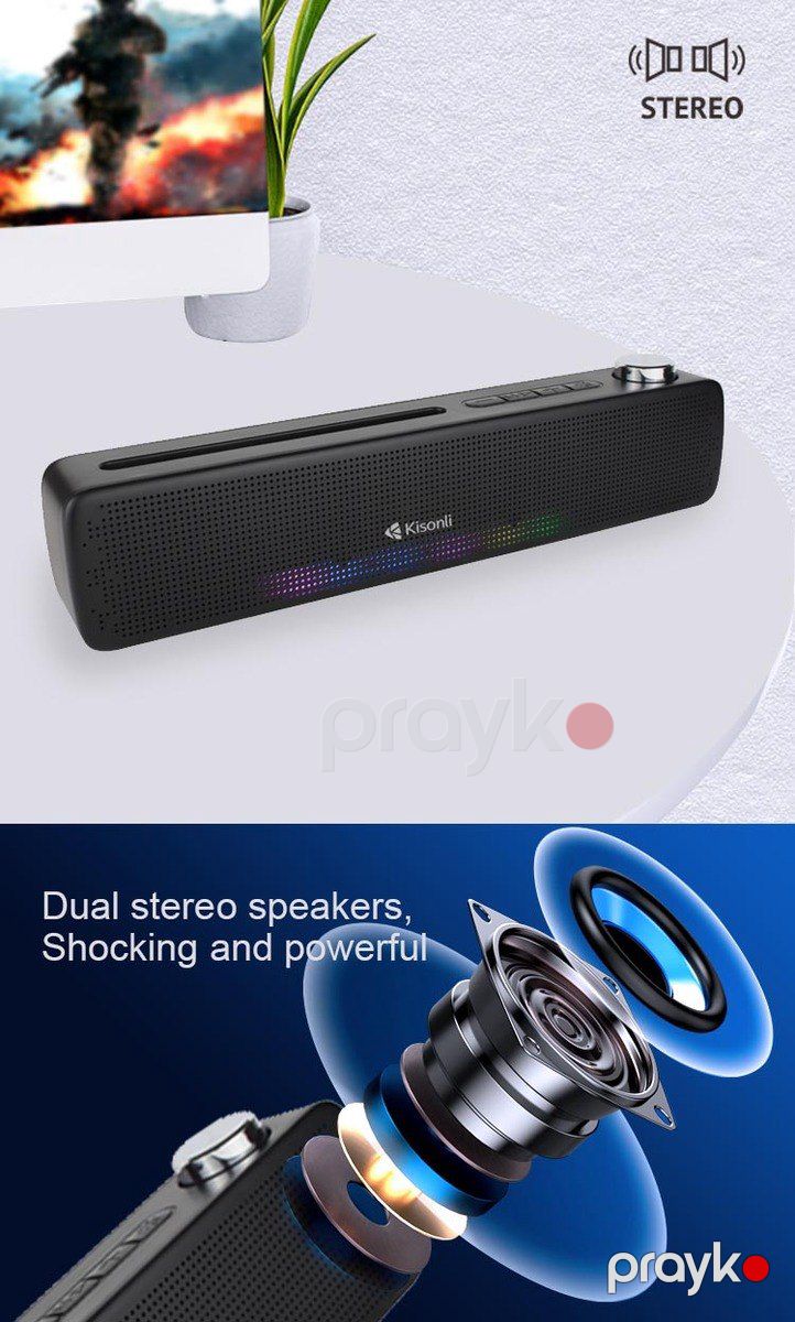Dinamik RGB Bluetooth "Kisonli LED-905" — Səs texnikası, Bakı (6)