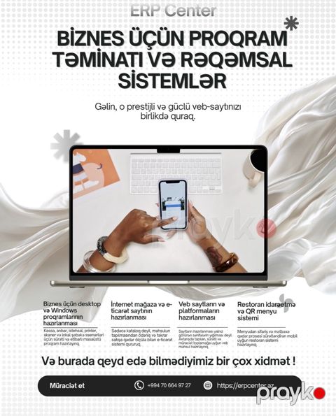 Biznes üçün fərdi proqram təminatı və ERP sistemlərinin hazırlanması — Bakı