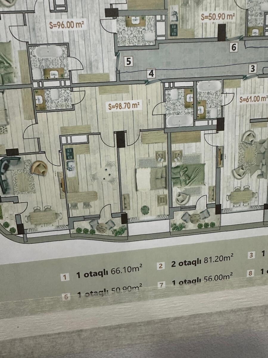 Satılır 3 otaqlı yeni tikili 98.7 m² — Mənzil, Bakı (2)
