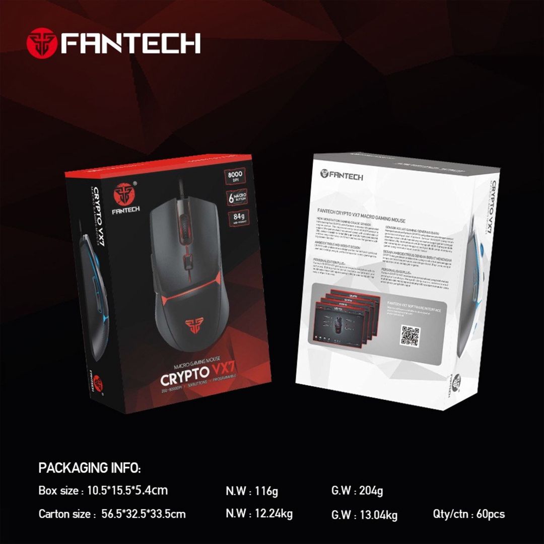 Fantech Crypto VX7 Macro RGB Wired Gaming — Periferik cihazlar, Bakı (3)