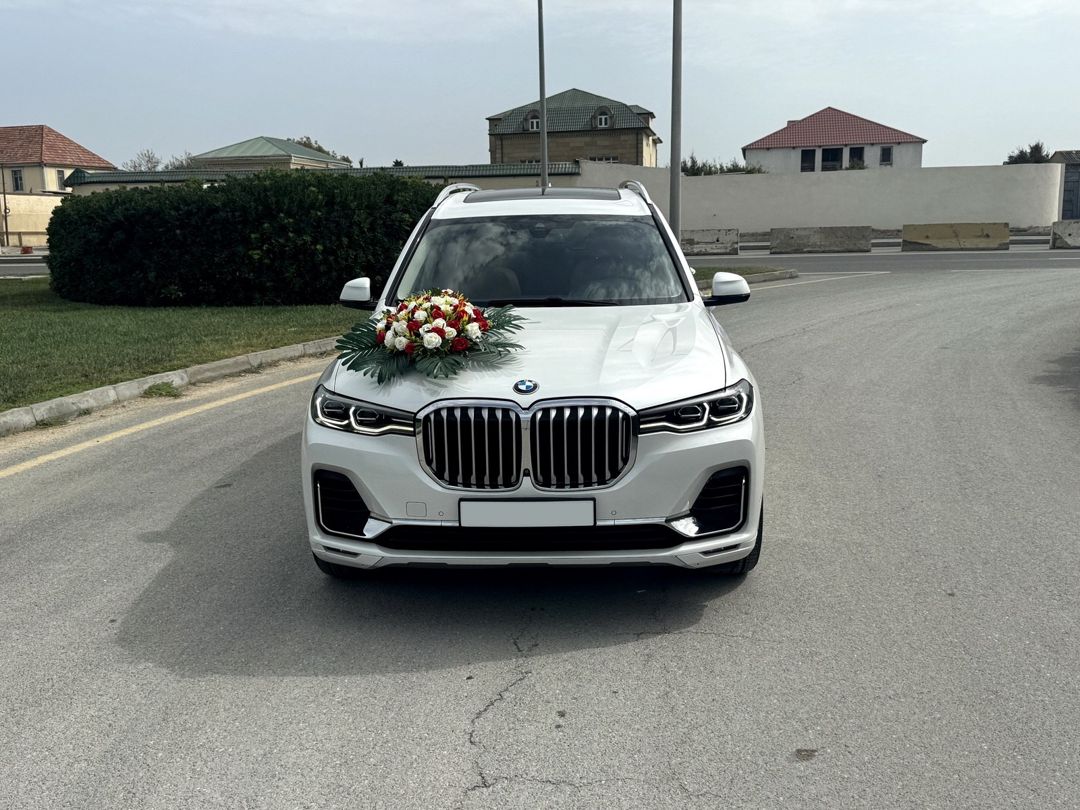Bəy gəlin maşını BMW X7 — Avtomobil icarəsi, Bakı (2)