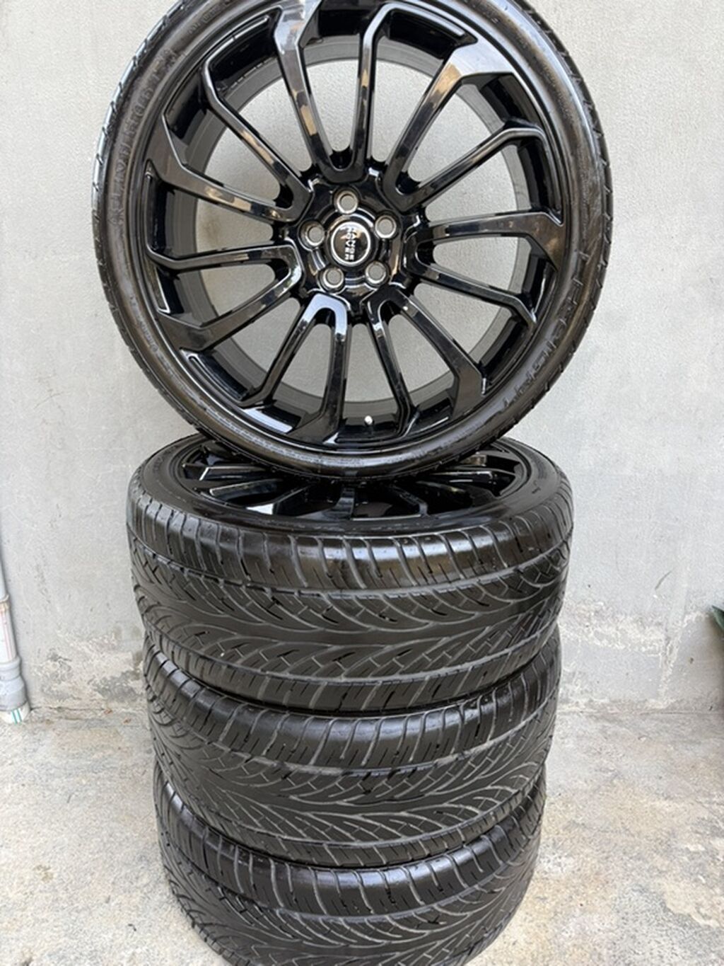 Range Rover üçün orijinal qara parıltılı disklər və şin komplekti - 4 — Diskləri, Qobu (6)