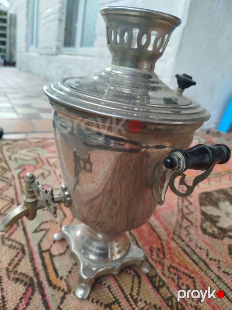 Elektrik samovar - Material: metal korpus, cilalanmış səth, dekorativ — Şəki