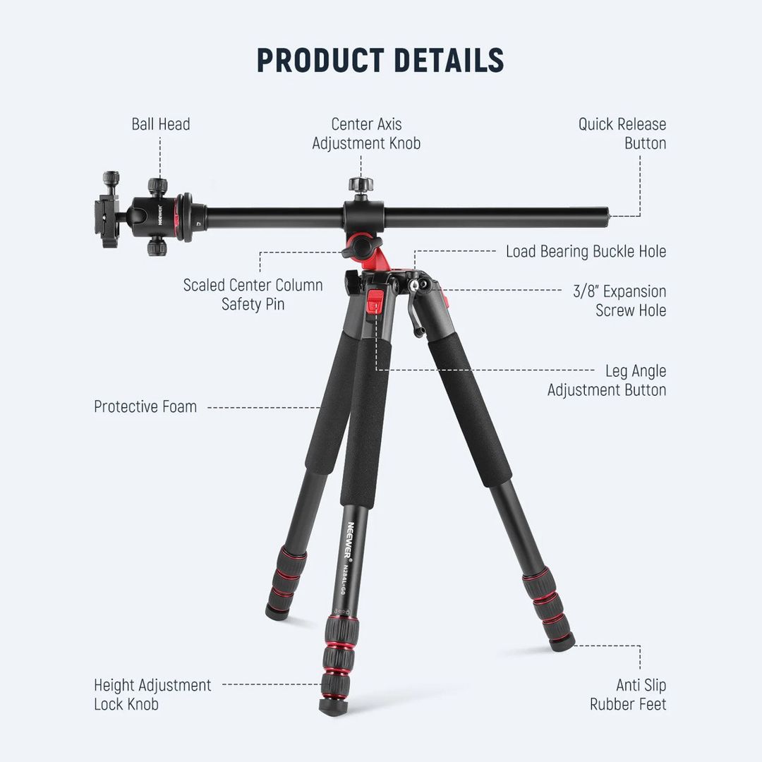 Neewer N284+G0 alliminium ştativ — Foto və video texnikası, Bakı (8)