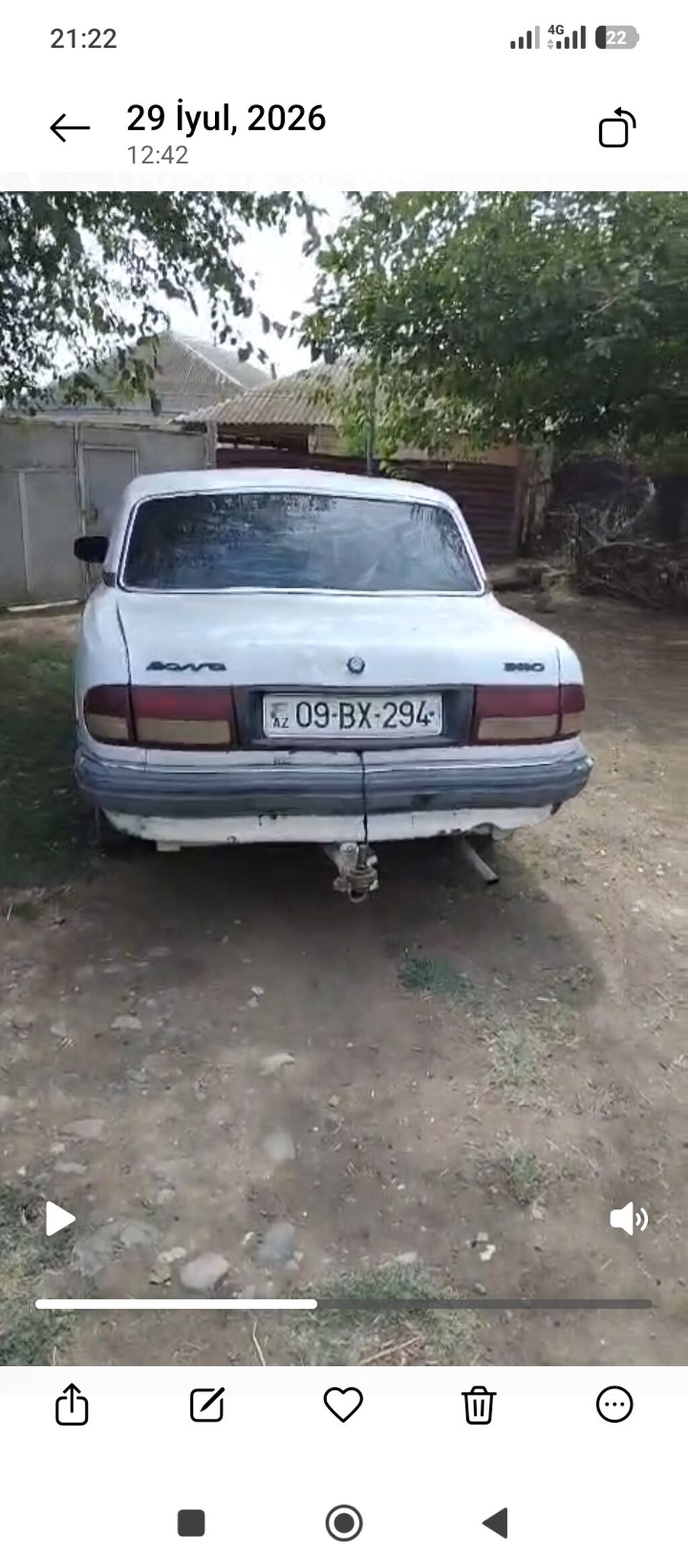 GAZ Volga 3102/31029 (emblem və dizayna görə 3102 seriyasına bənzər) — Avtomobillər, Naftalan (3)
