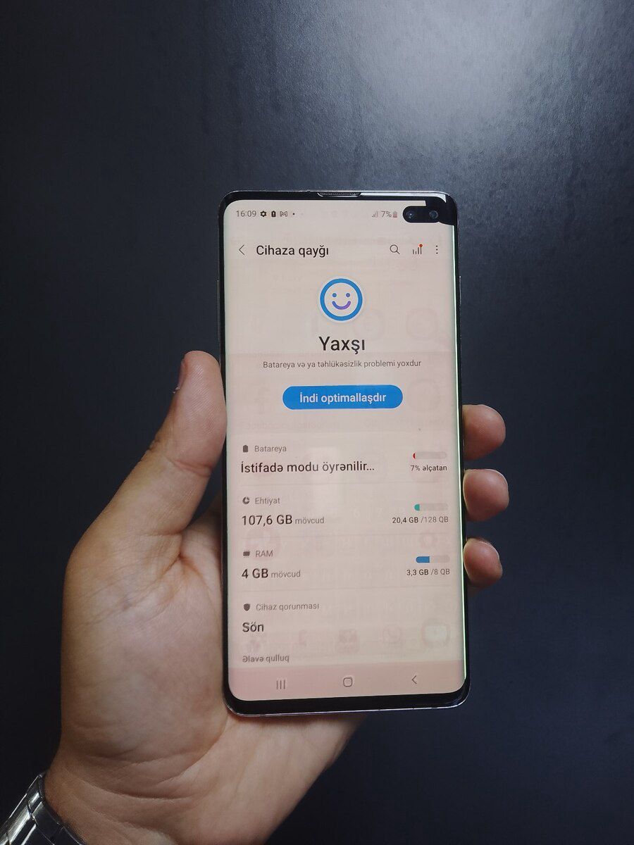 Samsung Galaxy S10+ Ceramic Black 128GB/8GB — Smartfonlar, Bakı (3)