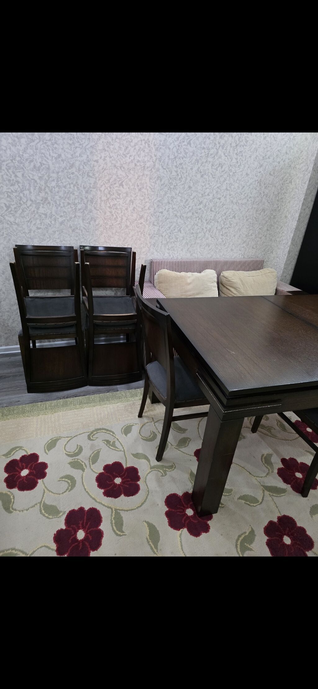 Qonaq otağı üçün vitrin və konsol dəsti - Material: qatı ağac — Qonaq otağı üçün, Bakı (9)