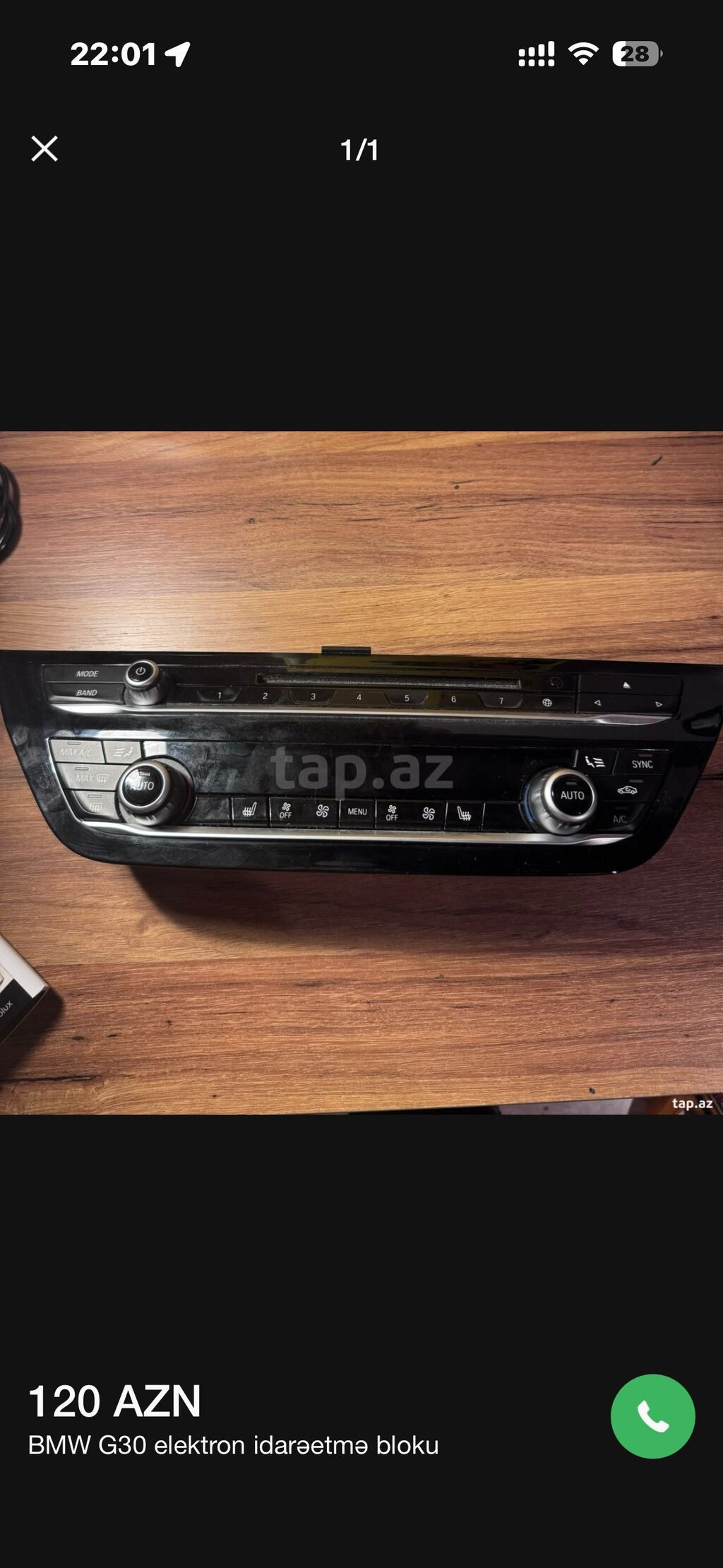 BMW G30 elektron idarəetmə bloku - Model uyumluluğu: BMW 5 Series G30 — Salon detalları, Digah