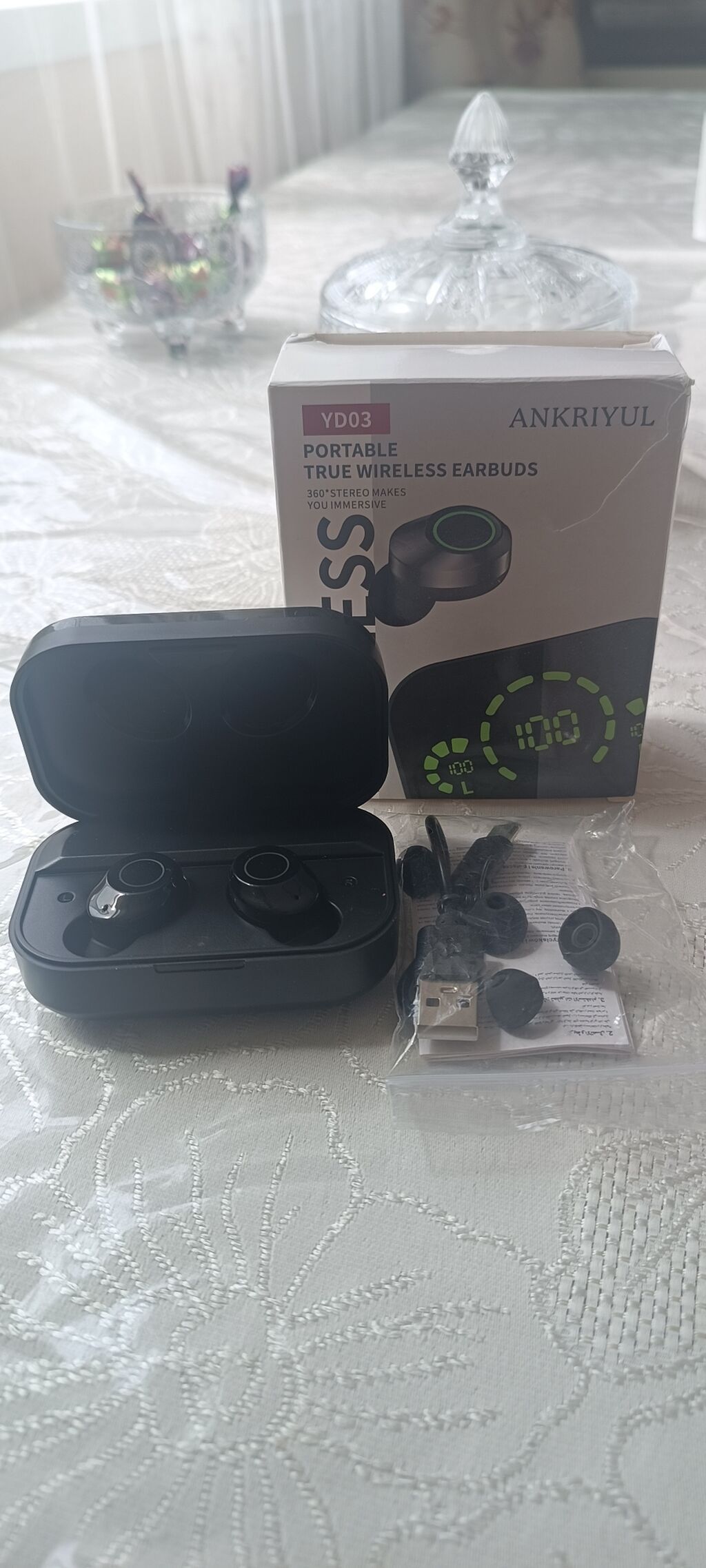 Ankrıyul YD03 – Portable True Wireless Earbuds - TWS (tam simsiz) — Qulaqcıqlar, Bakı (3)