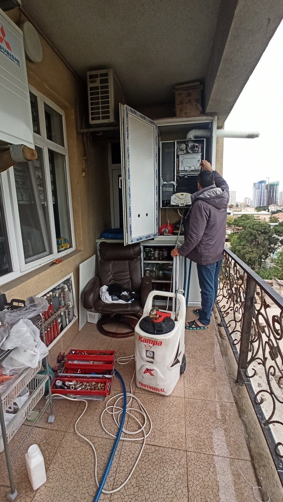 Kombi və radiatorların yuyulması / quraşdırılması — Xidmətlər, Bakı (8)