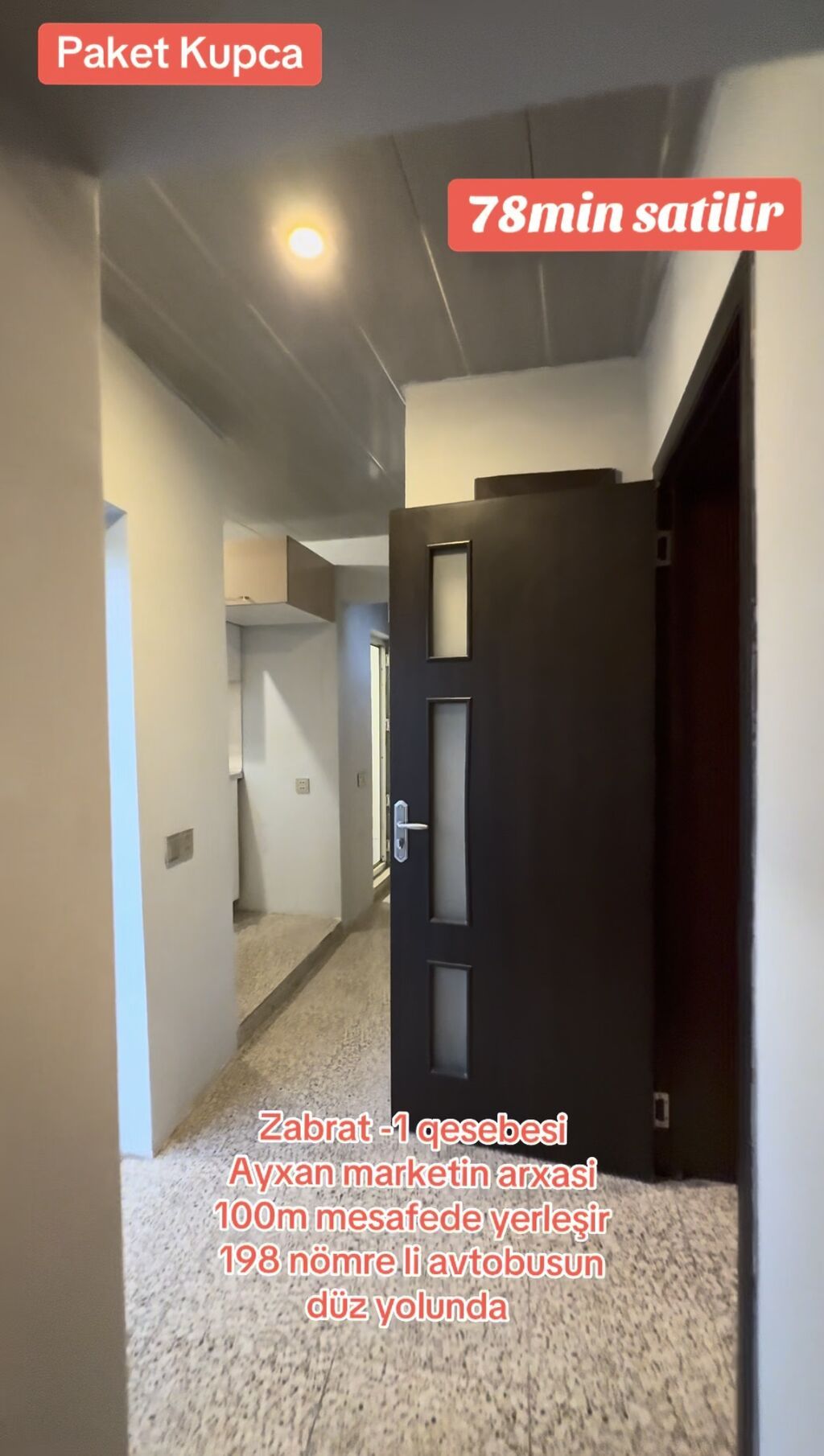 Zabrat 1 qəsəbəsində, Ayxan marketin arxasında yerləşən paket kupçalı — Ev, villa, Digah (10)