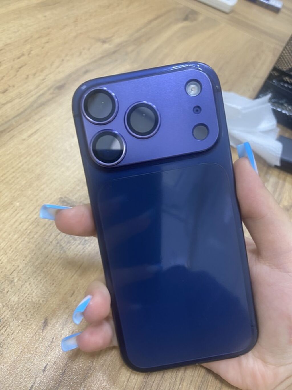 Məhsul: Mavi rəngli smartfon (üçlü arxa kamera modulu ilə) Ideal — Digər smartfonlar, Bakı (4)