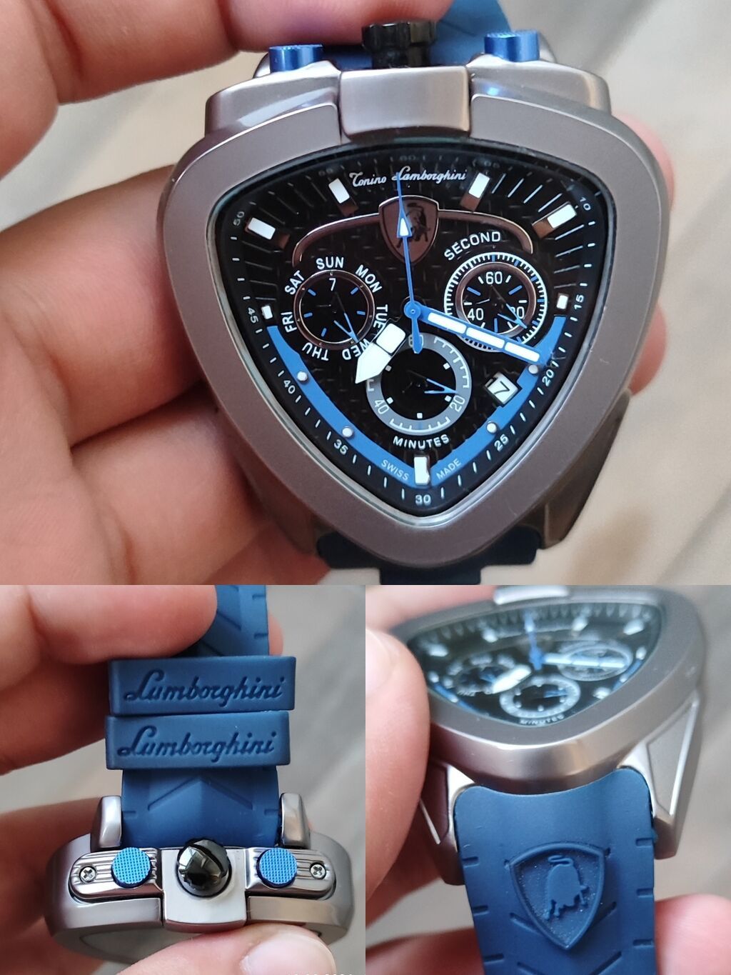 Tonino Lamborghini kişi qol saatı – üçbucaqlı korpus dizaynı — Qol saatları, Bakı