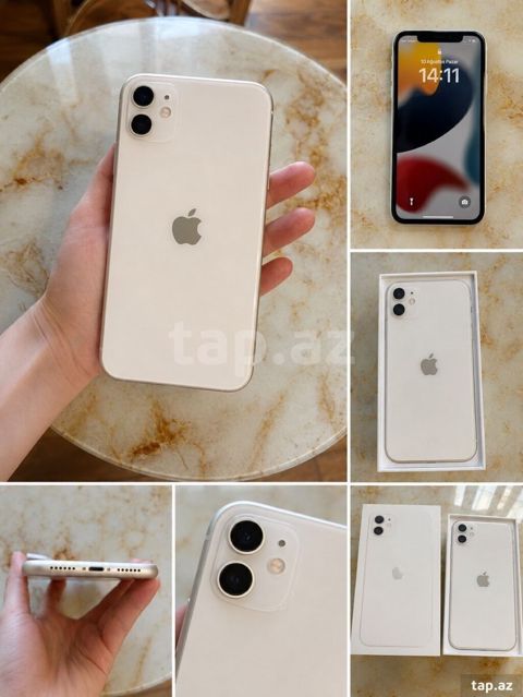 IPhone 11, 128 GB, White Titanium, Face ID — Bakı