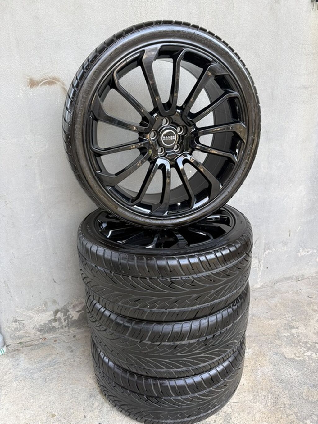 Range Rover üçün orijinal qara parıltılı disklər və şin komplekti - 4 — Diskləri, Qobu (7)