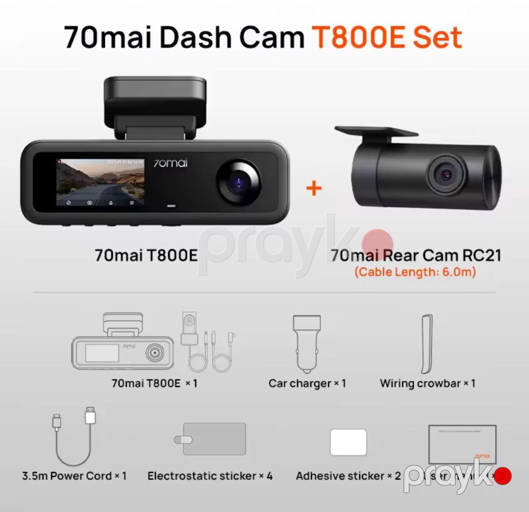 Videoqeydiyyatçı Xiaomi 70mai T800E 3 kamera 4K — Ehtiyat hissələri və aksesuarlar, Bakı (11)