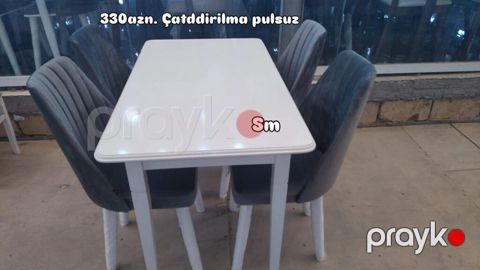 Mətbəx üçün, Yeni, Dördbucaq masa, 4 stul — Digah
