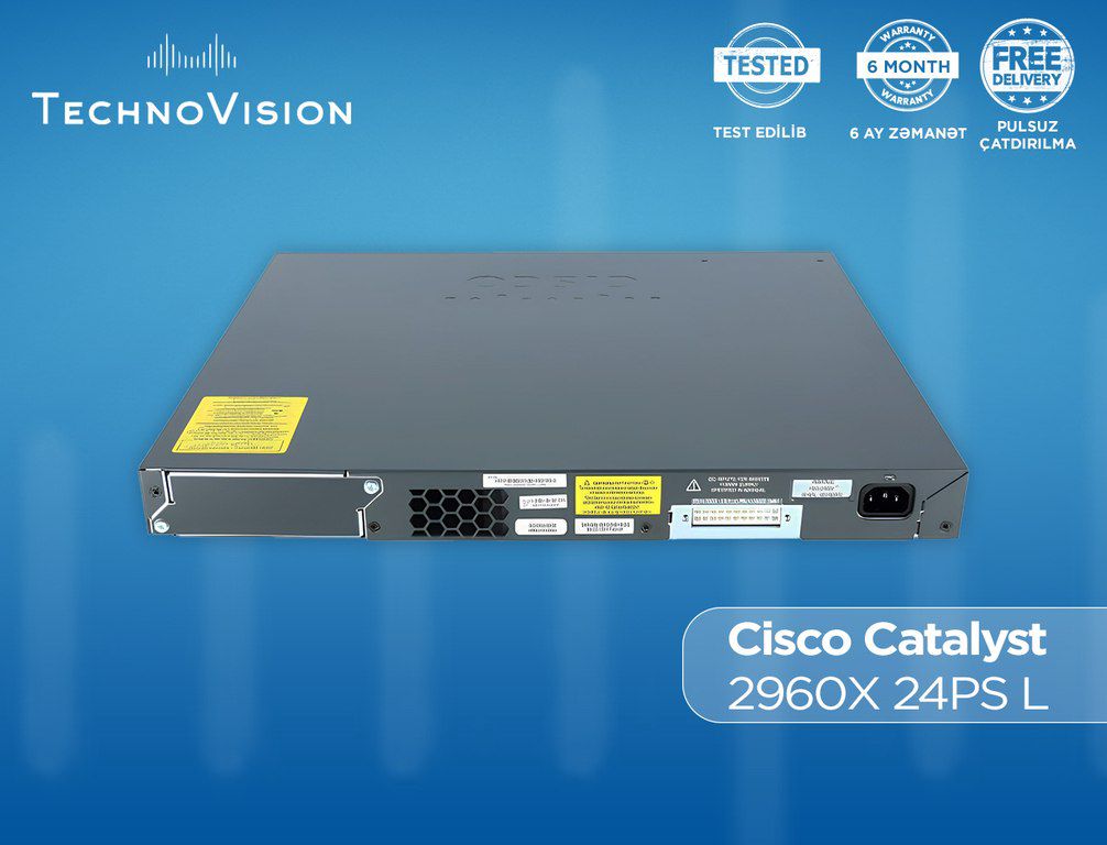 Cisco Catalyst 2960X 24PS L — Şəbəkə və server avadanlığı, Bakı (2)