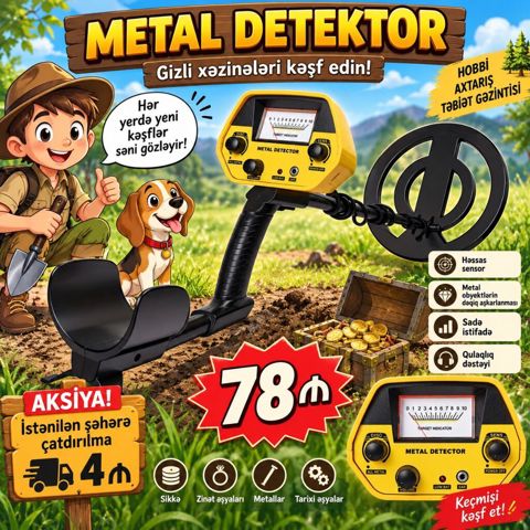 Metal detektoru. Hər növ metal tapır. Babinin diametri — Lənkəran